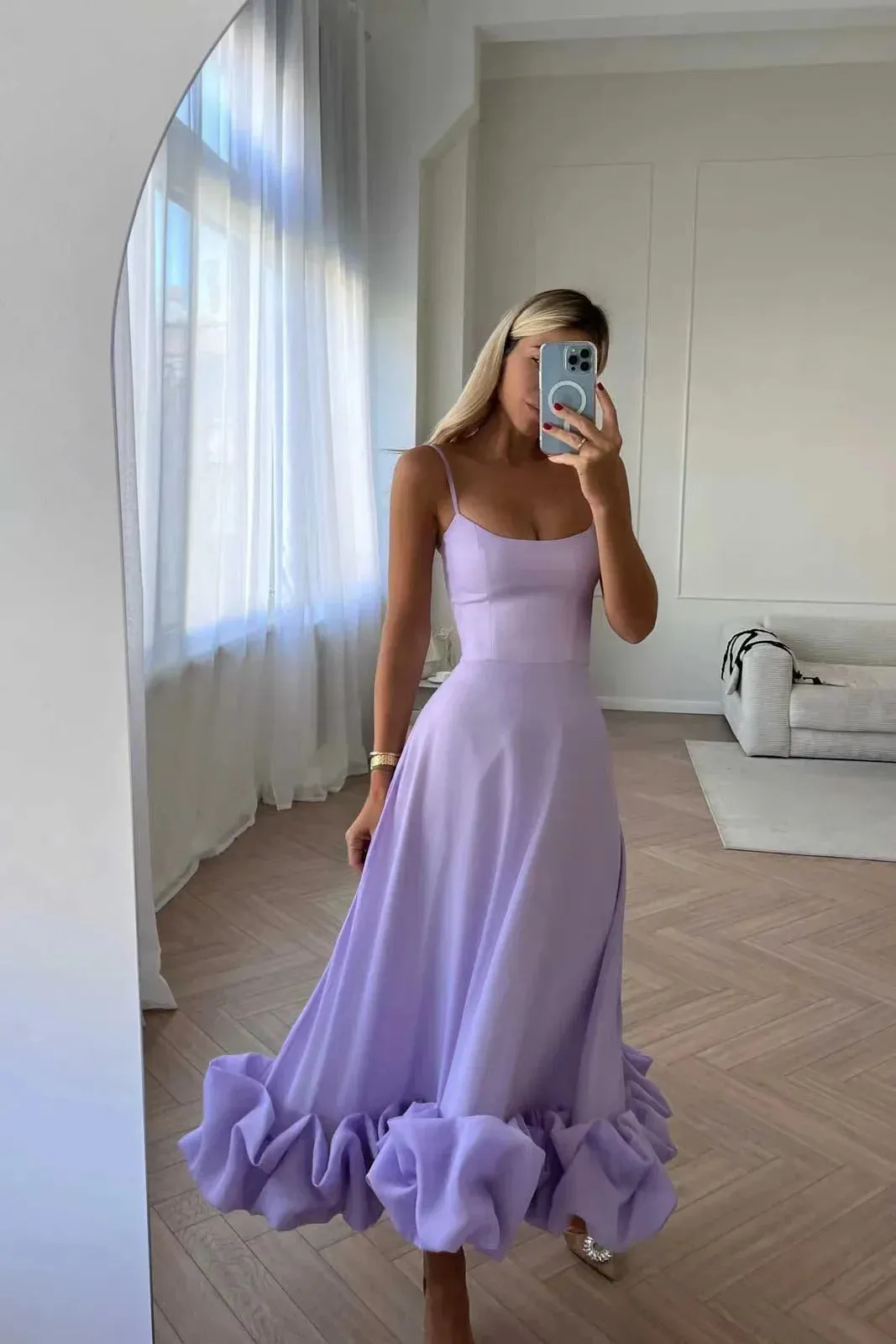Aiertu Fashion Dress for Women Sexy High Waist Spaghetti Strap Dress for Women U Neck Sleeveless Backless Elegant Party Formal Dress