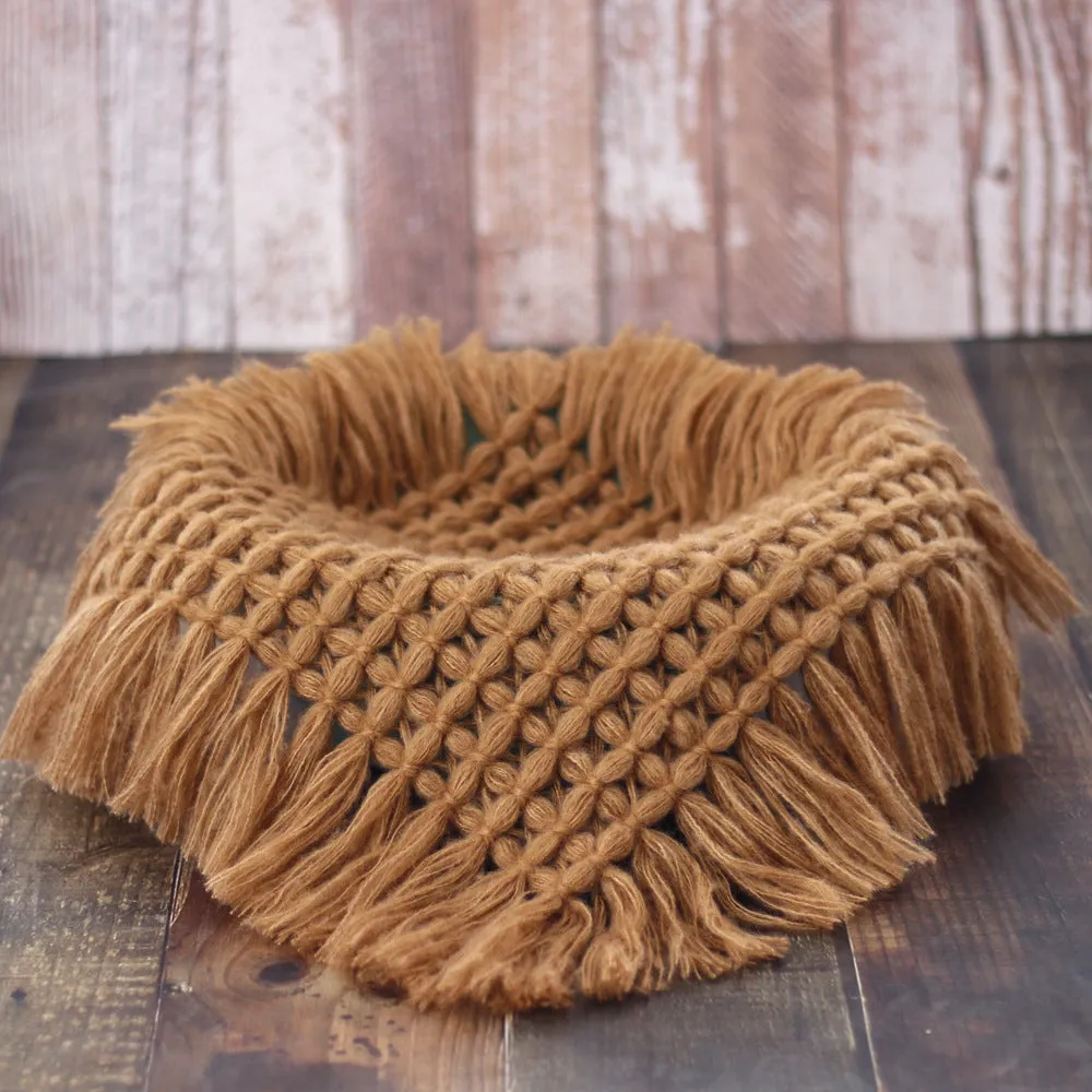 Babymoon Petal Layer Blanket Basket Filler | Baby Photography Props| Coffee