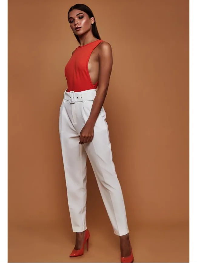 Buckle Straight Pants