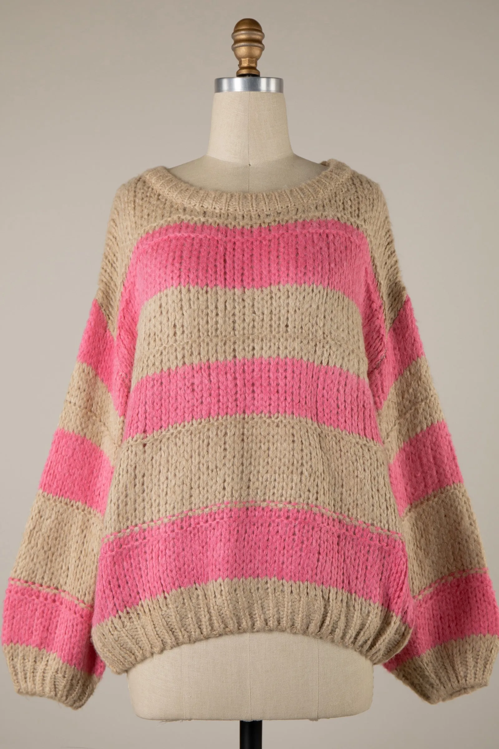 Cozy Stripe Pullover Sweater
