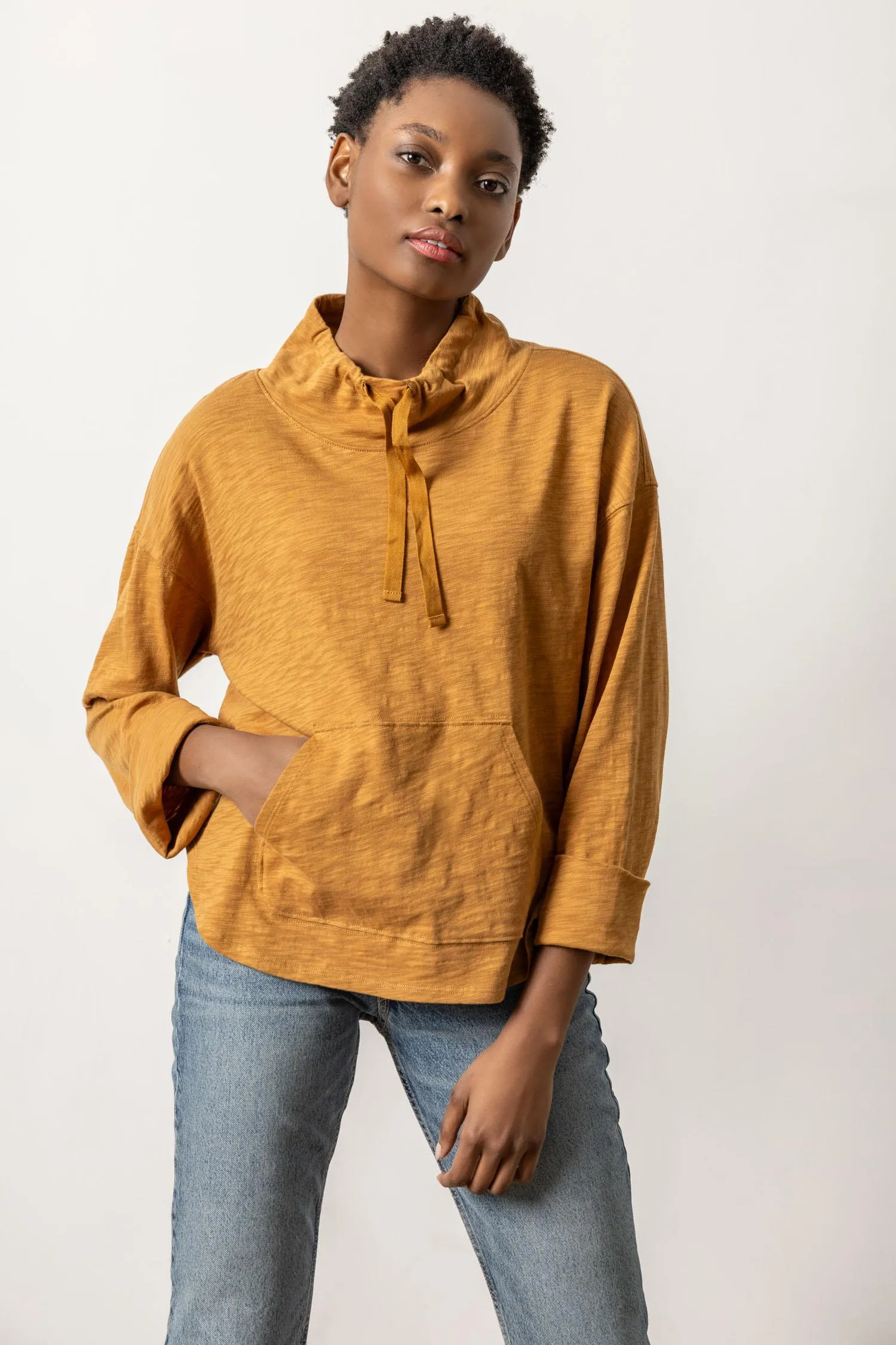 Drawstring Neck Pullover