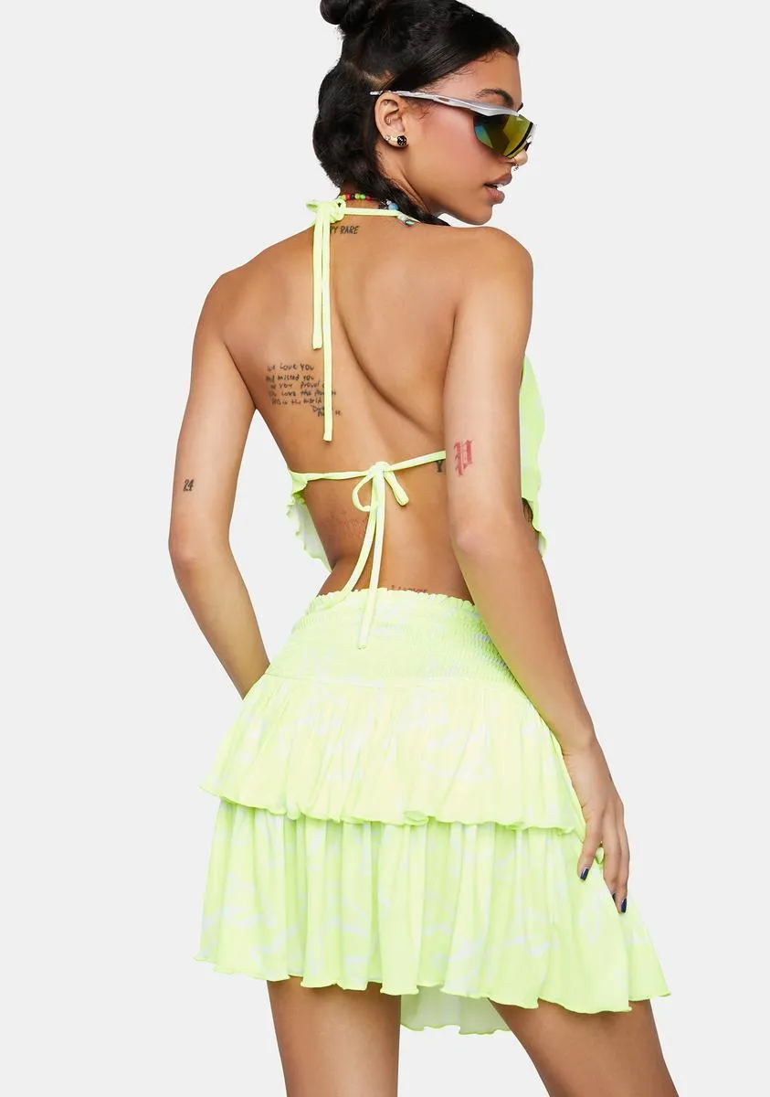 Flipper Layered Ruffle Mini Skirt