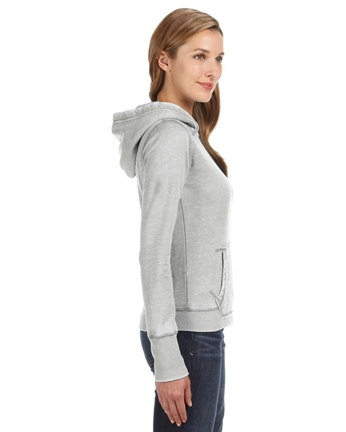 J America JA8912 Ladies' Zen Pullover Fleece Hooded Sweatshirt
