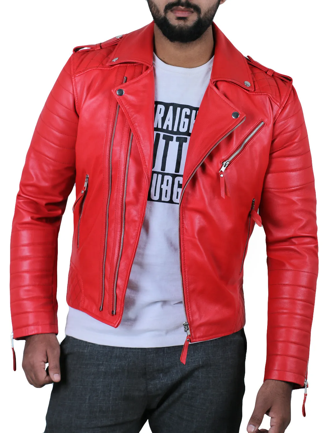 Leather Jackets Hub Mens Genuine Lambskin Leather Jacket (Black, Fencing Jacket) - 1501073