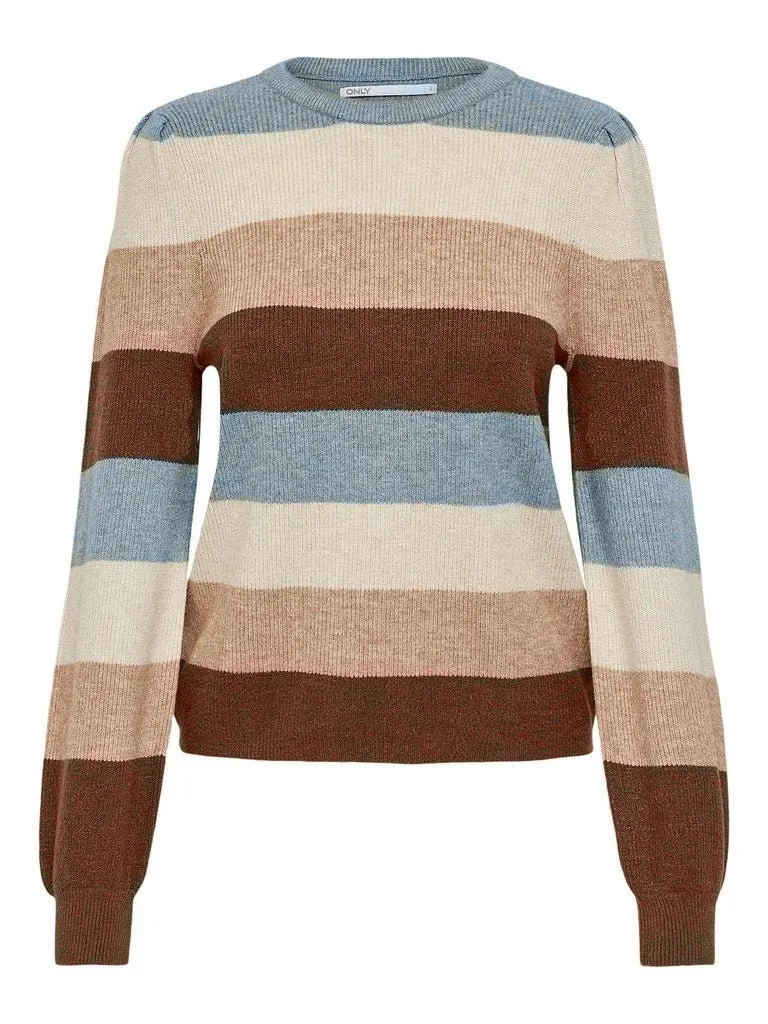 Only Katia - Stribet pullover strik