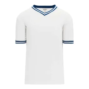 Retro V-Neck Dry Flex Pullover White-Royal Jersey