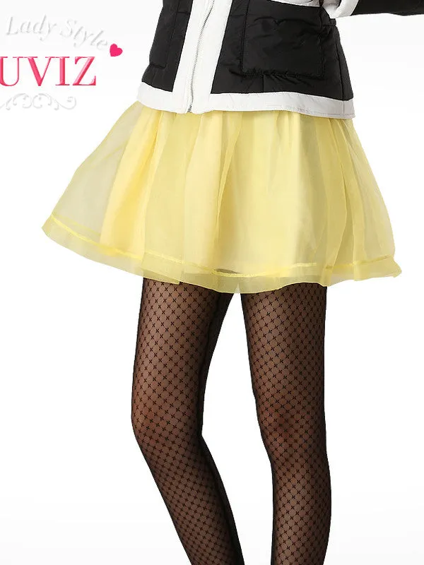 sheer layered bow skirt